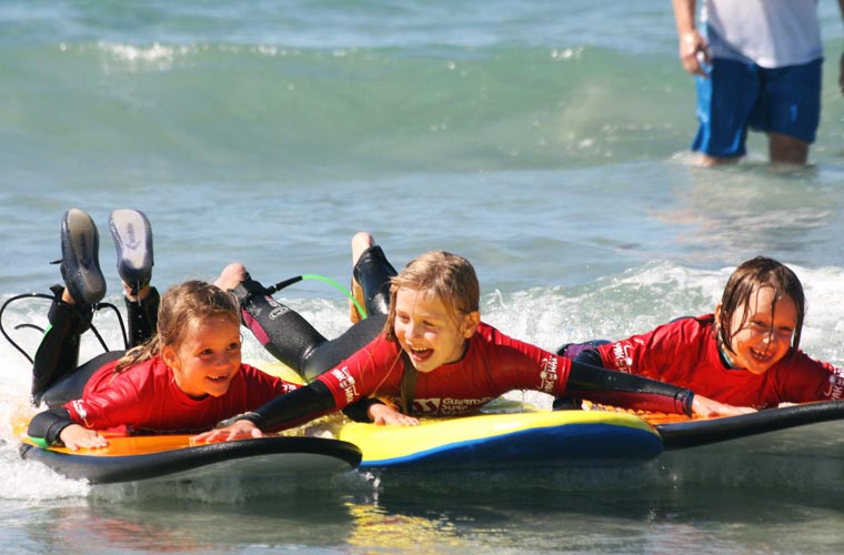fun with your friends at the Guernsey surf school