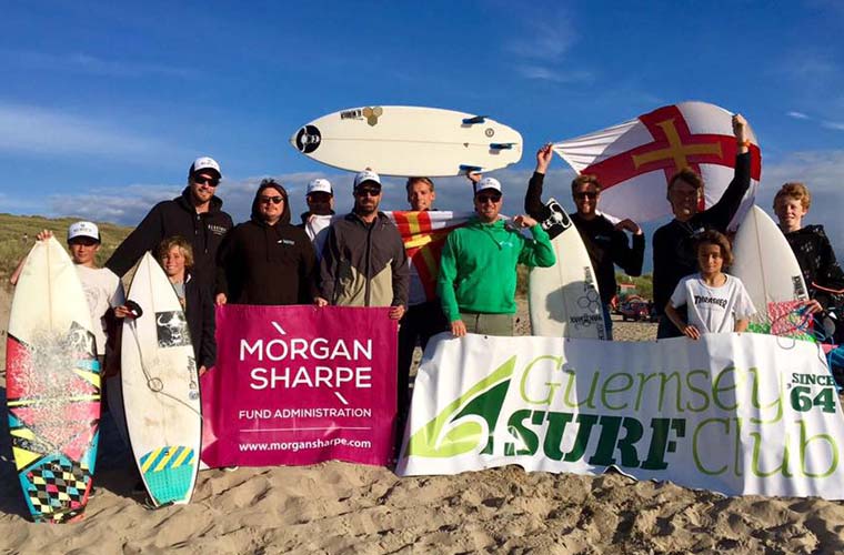 Team guernsey competing at the british surf championships