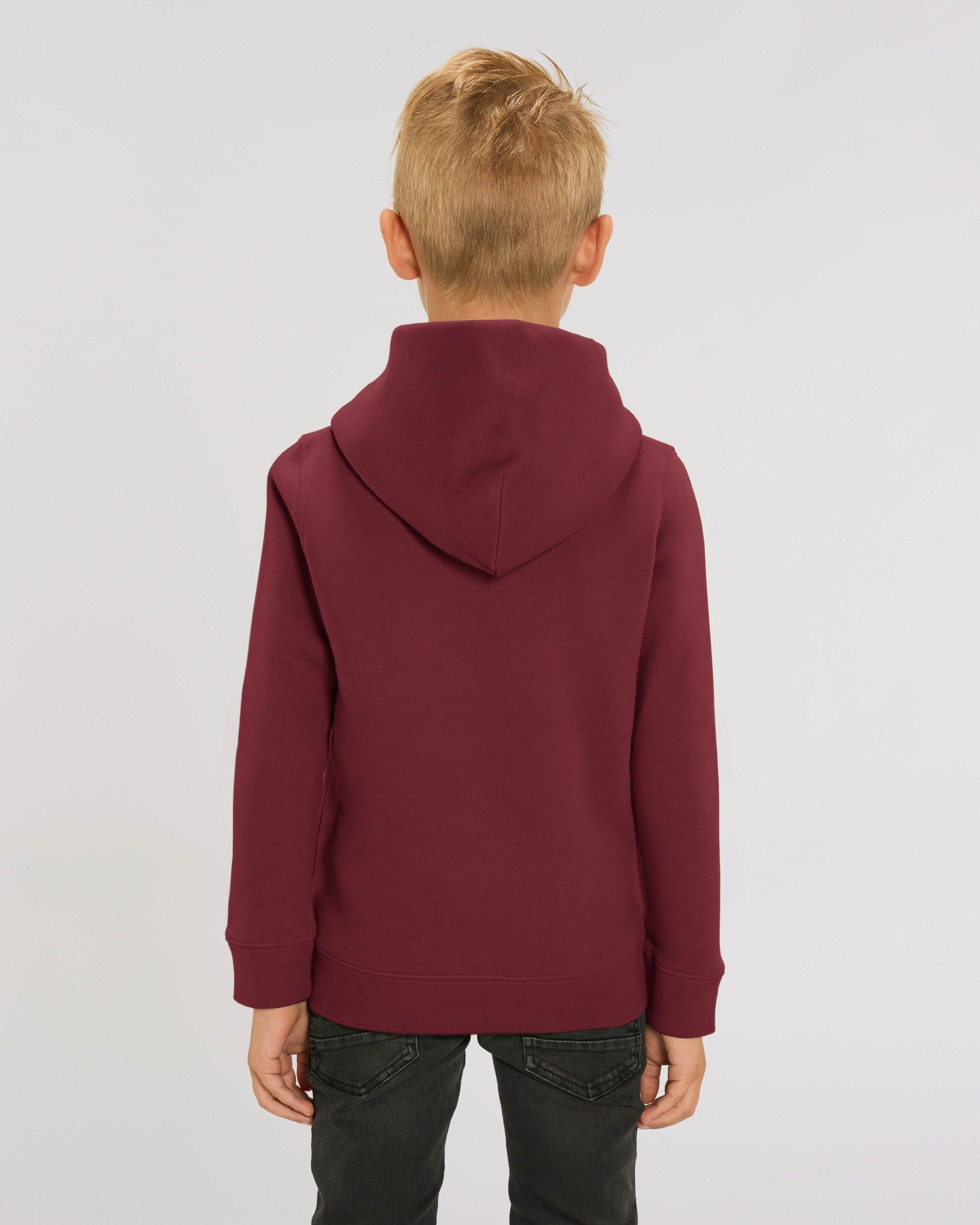 Kids Premium Hooded Sweater GSS Block - Burgundy - - Kids Hoodie