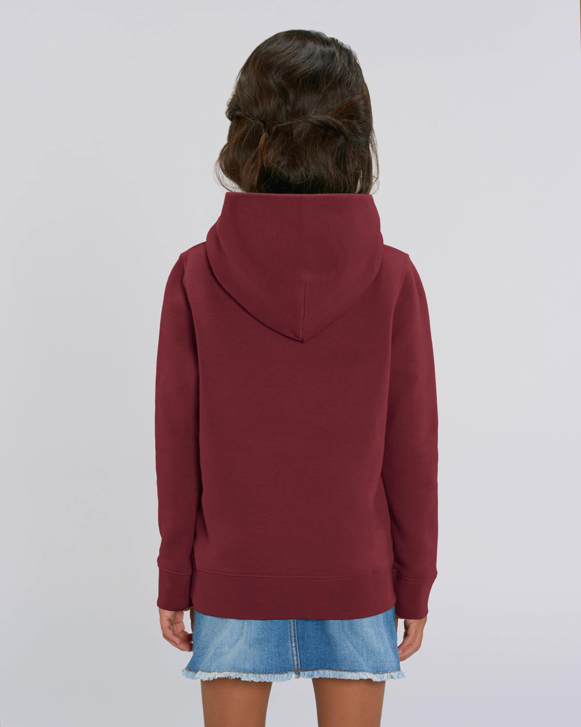 Kids Premium Hooded Sweater GSS Block Burgundy Guernsey Surf School