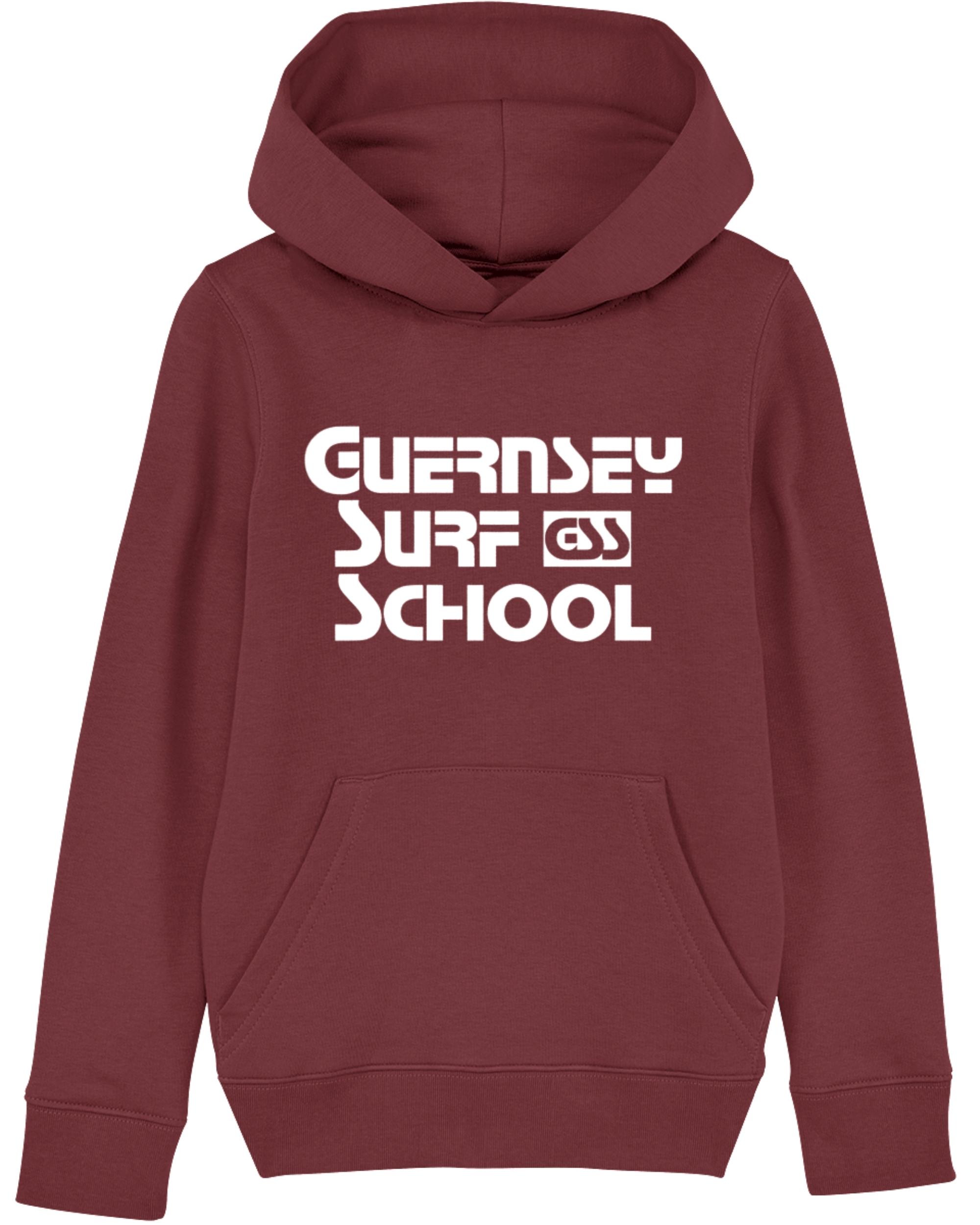 Kids Premium Hooded Sweater GSS Block - Burgundy - - Kids Hoodie